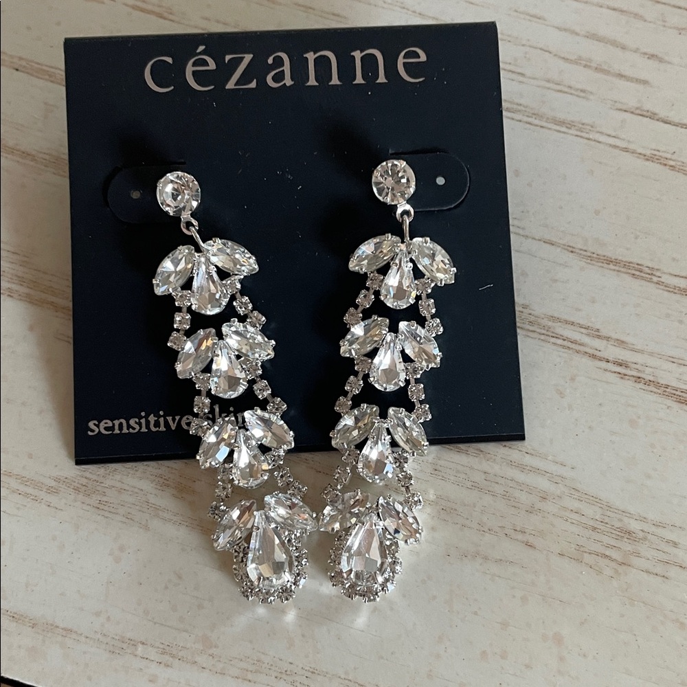 Silver Crystal Earrings